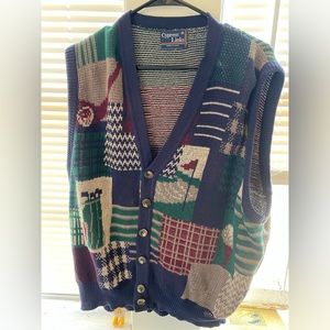 Vintage| Cypress Link knitted sweater vest | XL